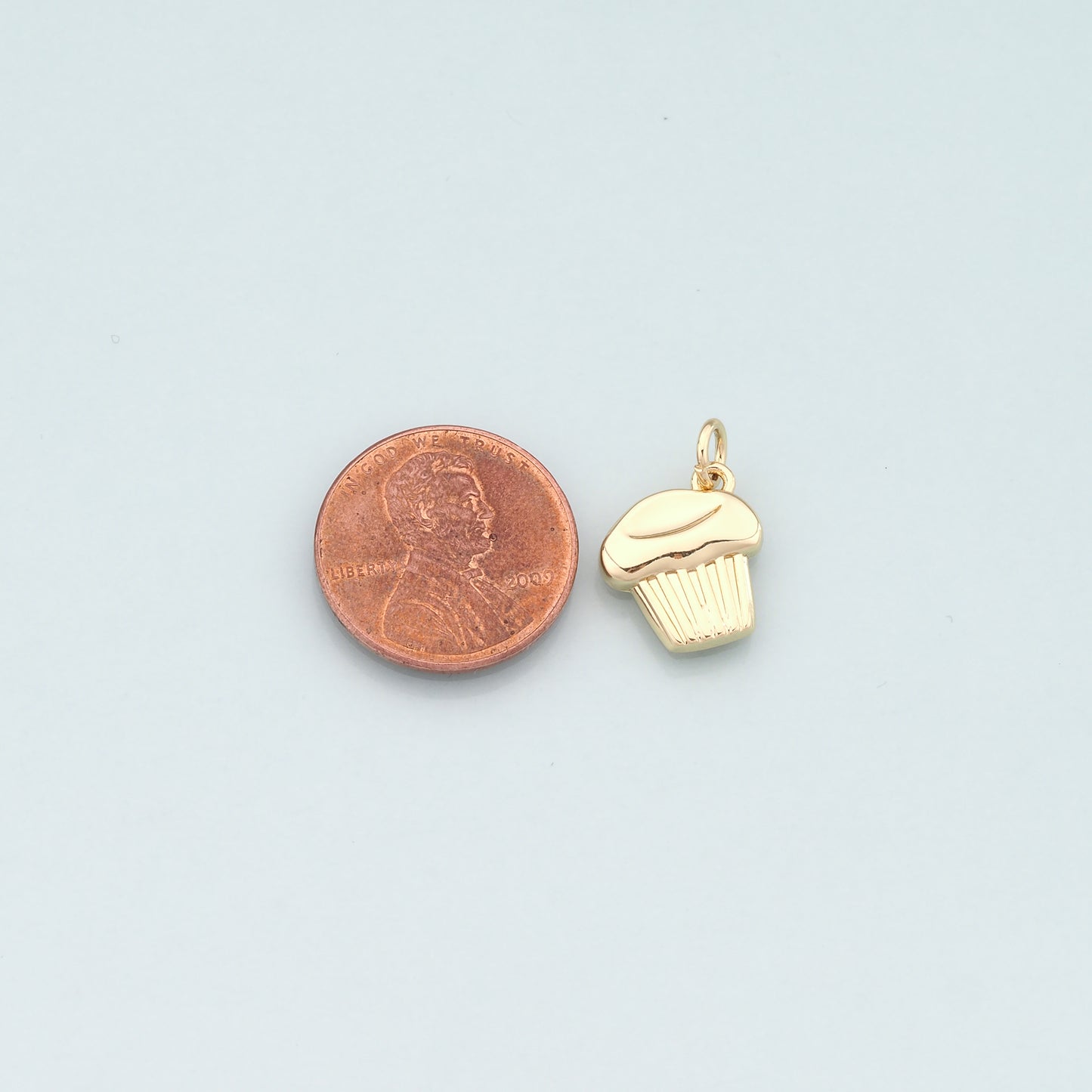 Gold Dessert Charms,18K Gold Filled Cake Pendant,Cake Charm Bracelet Necklace for DIY Jewelry Making Supply