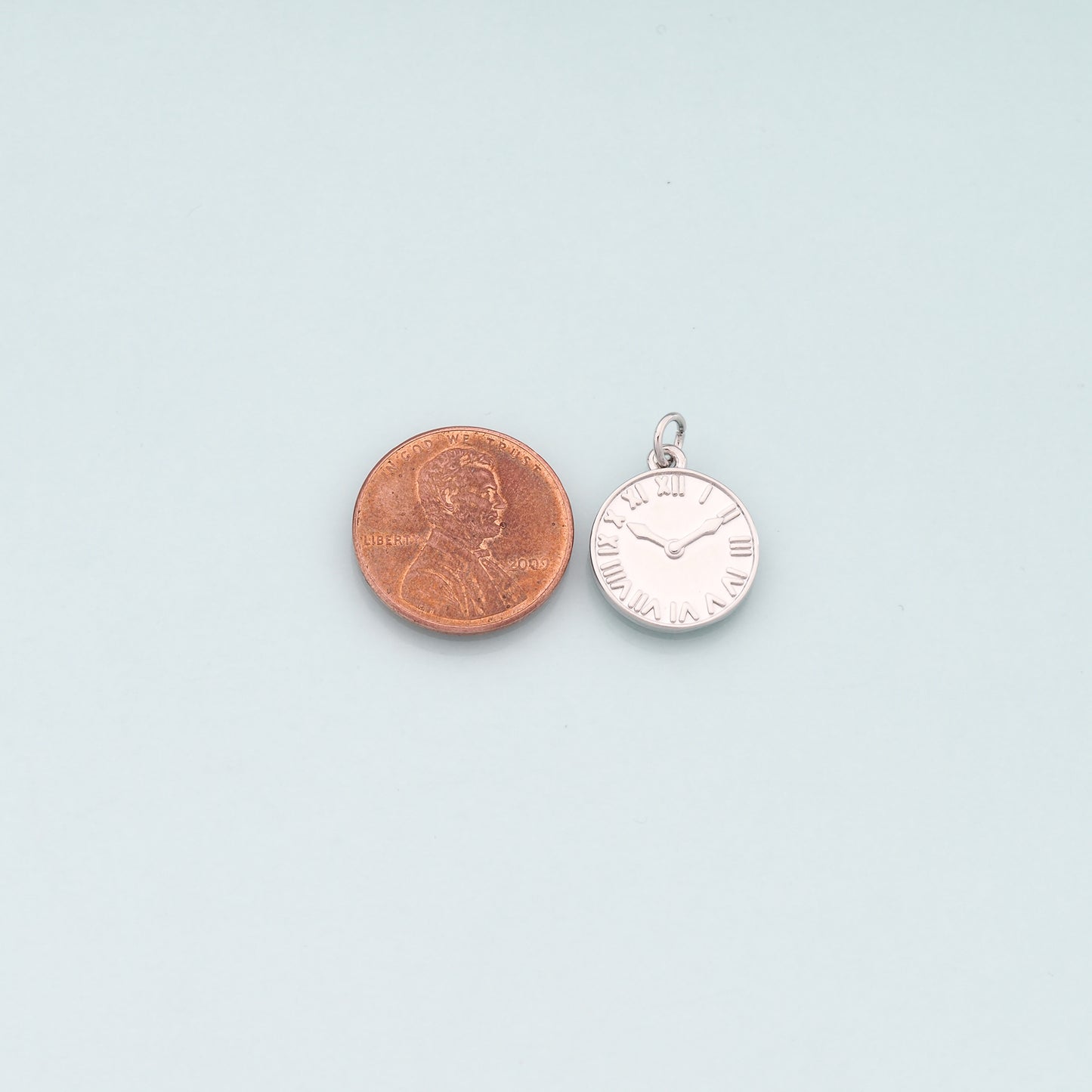 Gold Time Charms,18K Gold Filled Clock Pendant,Clock Charm Bracelet Necklace for DIY Jewelry Making Supply