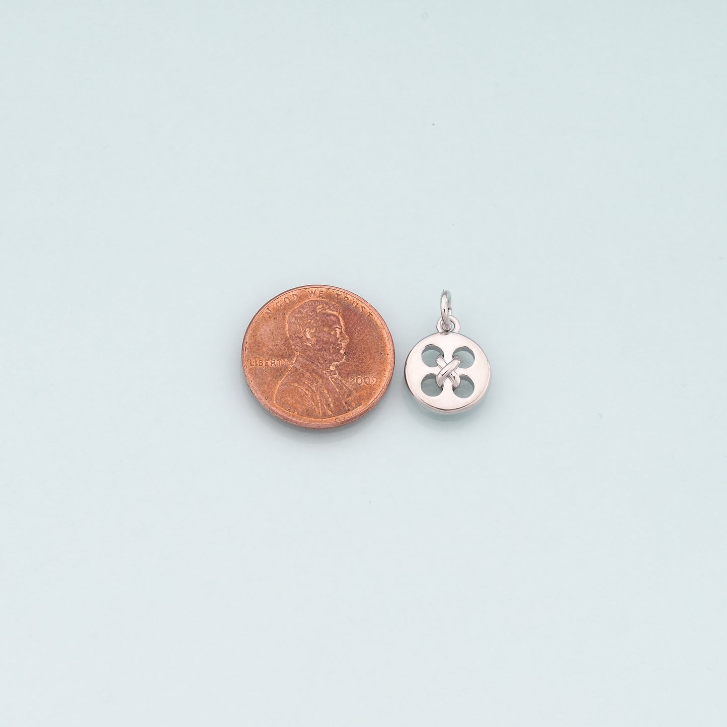 18K Gold Filled Buttons Pendant,Dainty Buttons Charm Bracelet Necklace for DIY Jewelry Making Supply