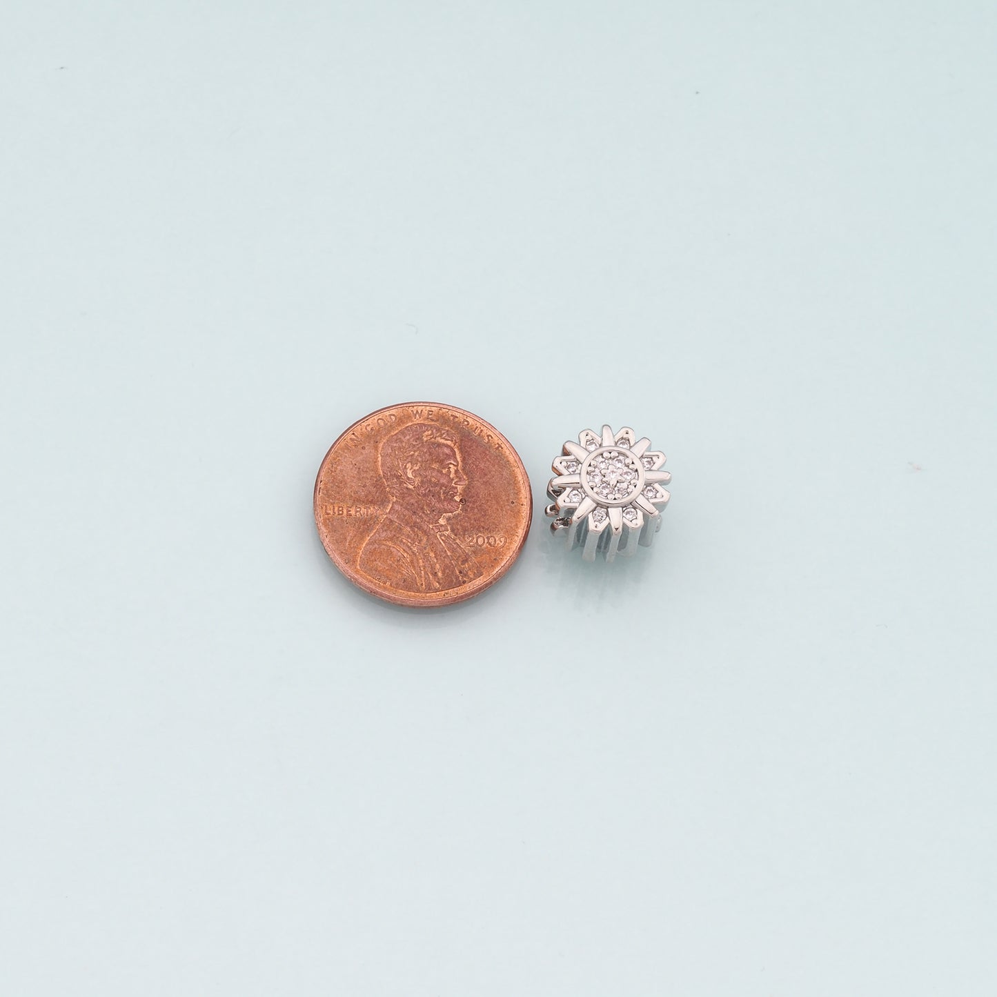 Gold Sun Spacer Beads Charms,18K Gold Filled Sun Bracelet Necklace for DIY Jewelry Making Supply