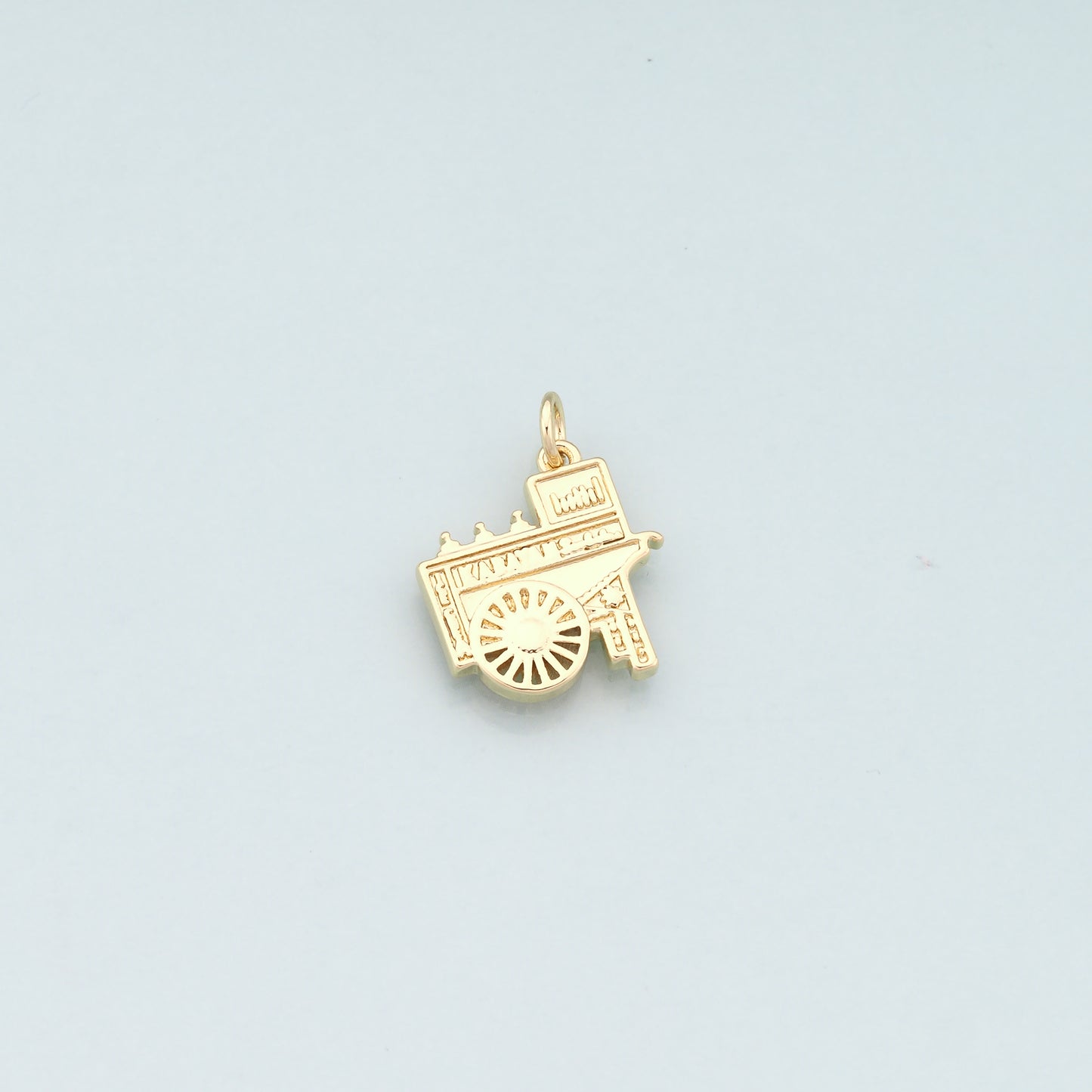 18K Gold Filled Train Pendant,Dainty Train Charm Bracelet Necklace for DIY Jewelry Making Supply