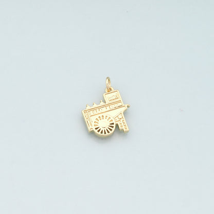 18K Gold Filled Train Pendant,Dainty Train Charm Bracelet Necklace for DIY Jewelry Making Supply