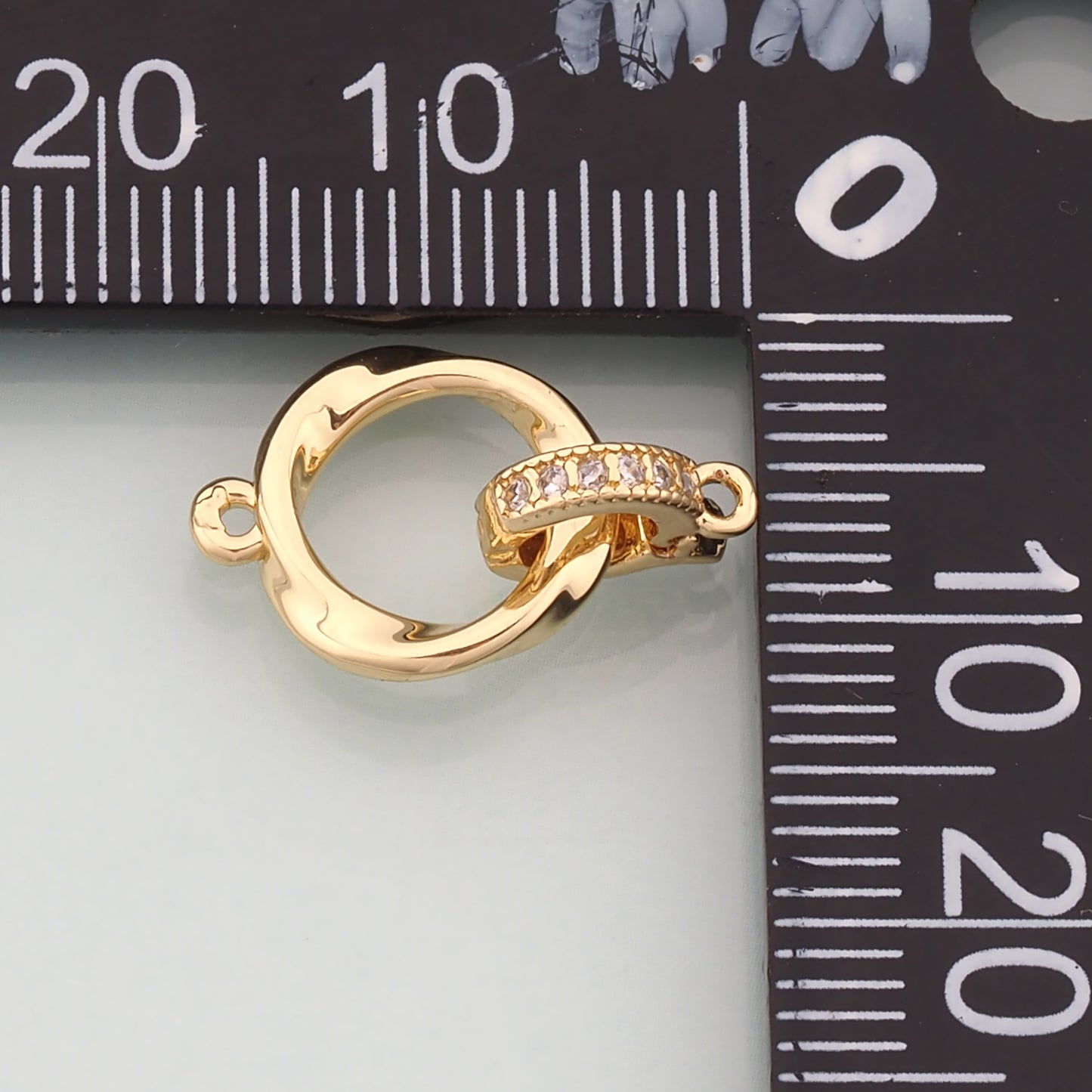 18K Gold Filled Round Carabiner Clasp,Carabiner Lock Connector,Spring Push Gate for DIY Jewelry Clasp Finding Necklace Bracelet
