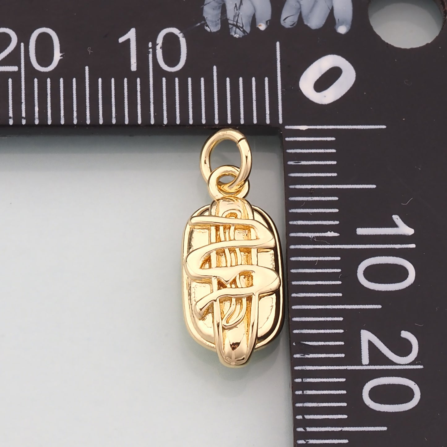 18K Gold Filled Hot Dog Pendant,Dainty Beard Charm Bracelet Necklace for DIY Jewelry Making Supply