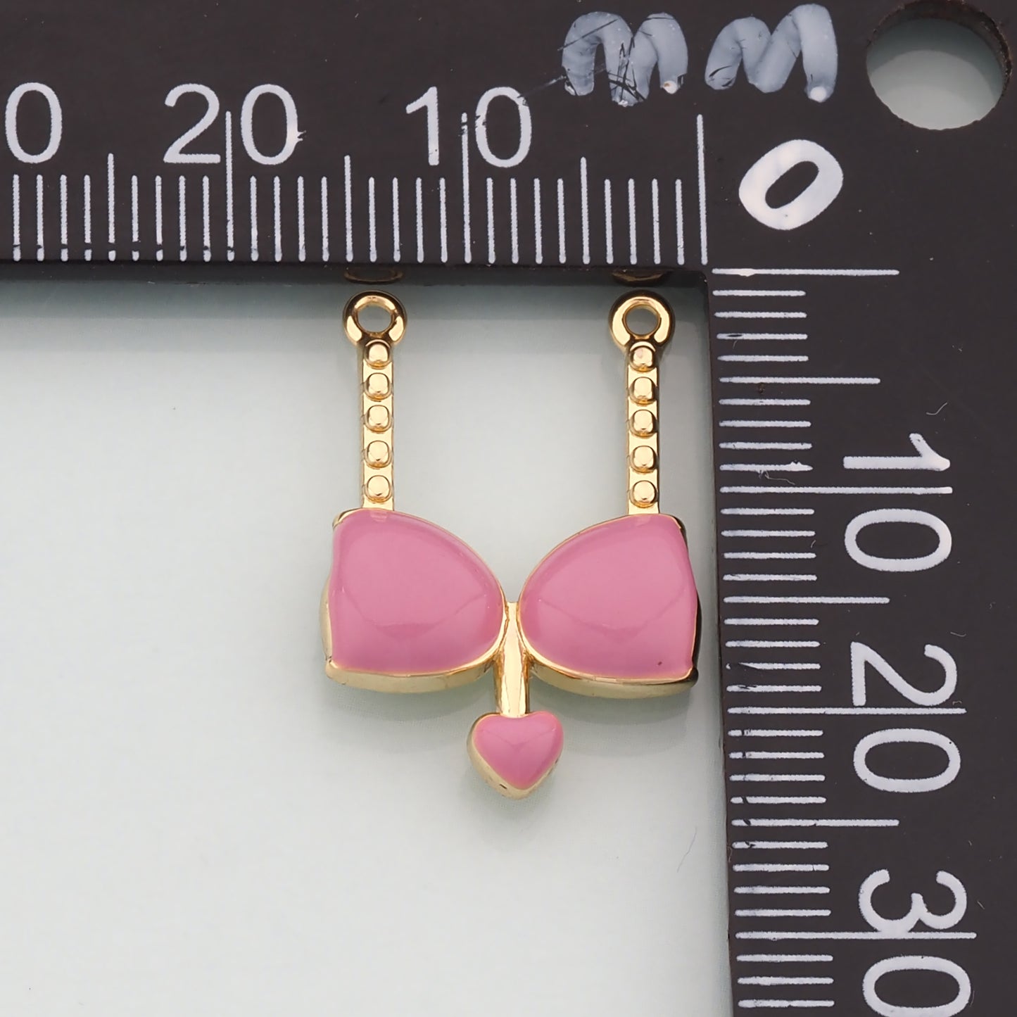 18K Gold Filled Bikini Pendant,Enamel Bikini Charm Bracelet Necklace for DIY Jewelry Making Supply