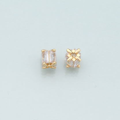 Gold Tube Bead Charms,18K Gold Filled Tube spacer beads Bracelet Necklace for DIY Jewelry Making Supply