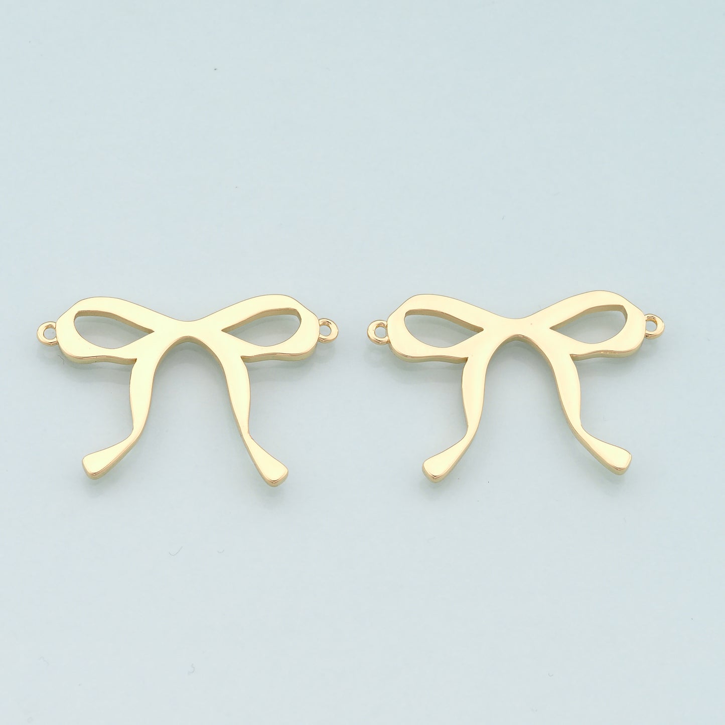 18K Gold Filled Bow Connector Charm,Bow Tie Charm Bracelet Necklace for DIY Jewelry Making Supply