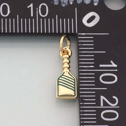 Gold Wine Glass Charms,18K Gold Filled Wine Pendant,Enamel Wine Bottle Charm Bracelet Necklace for DIY Jewelry Making Supply