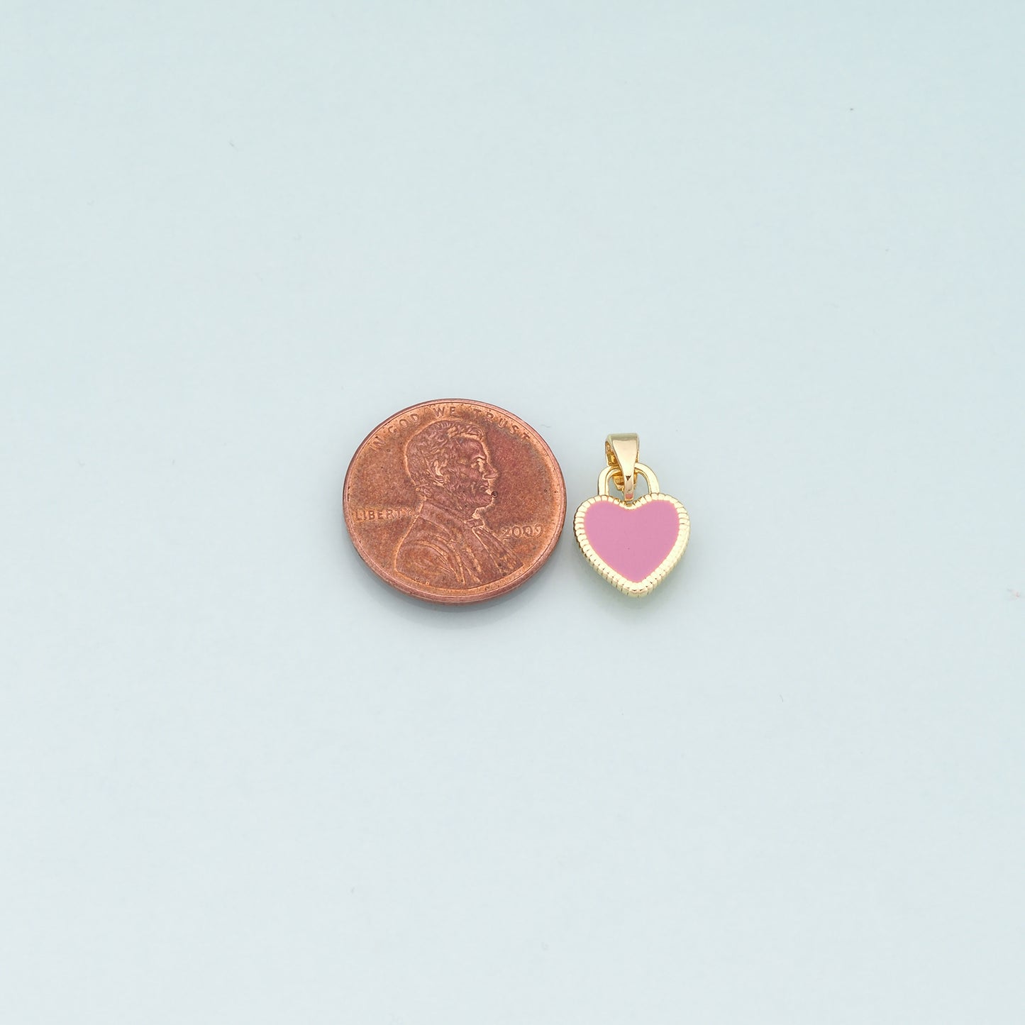 Gold Heart Charms,18K Gold Filled Heart Pendant,Enamel Heart Charm Bracelet Necklace for DIY Jewelry Making Supply