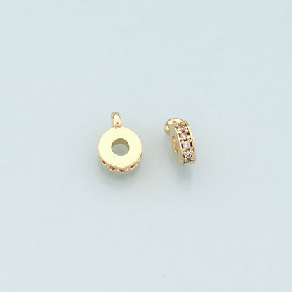 Gold Flat Round Beads,18K Gold Filled Round spacer beads Bracelet Necklace for DIY Jewelry Making Supply