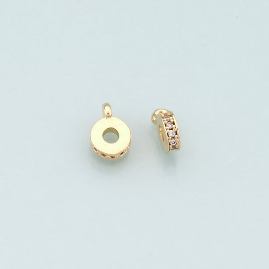 Gold Flat Round Beads,18K Gold Filled Round spacer beads Bracelet Necklace for DIY Jewelry Making Supply