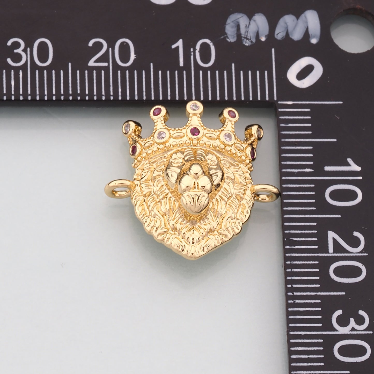 Gold Animal Charms,18K Gold Filled Lion Pendant,CZ Micro Pave Lion Charm Bracelet Necklace for DIY Jewelry Making Supply
