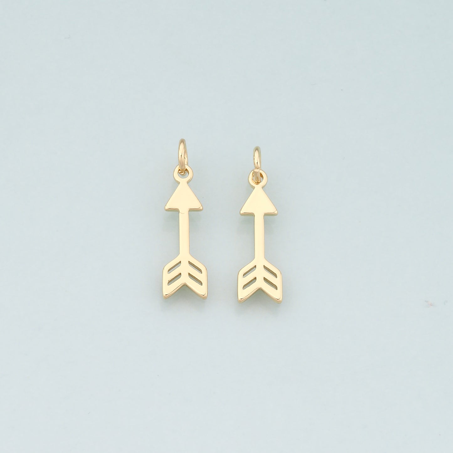 18K Gold Filled Arrow Pendant,Dainty Arrow Charm Bracelet Necklace for DIY Jewelry Making Supply