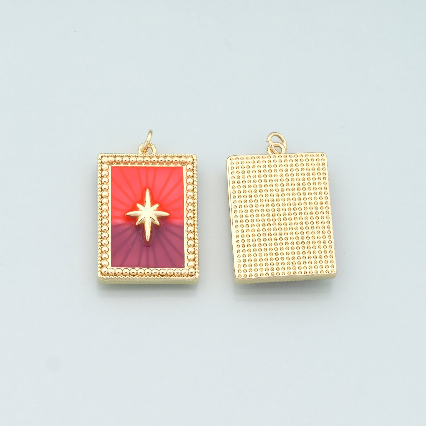 Gold Star Charm,18K Gold Filled North Star Pendant,Enamel Celestial Charm Bracelet Necklace for DIY Jewelry Making Supply