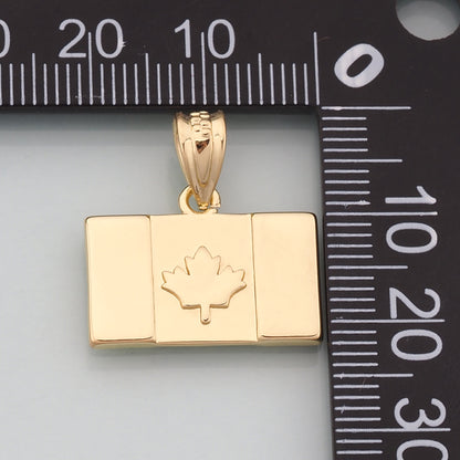 Gold Maple Leaf Charms,18K Gold Filled Maple Leaf Pendant,Dainty Leaf Charm Bracelet Necklace for DIY Jewelry Making Supply