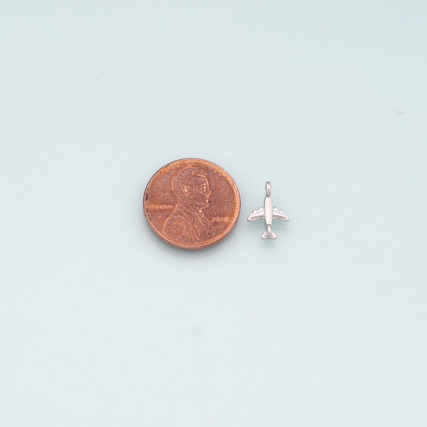 18K Gold Filled Airplane Pendant,Dainty Airplane Charm Bracelet Necklace for DIY Jewelry Making Supply