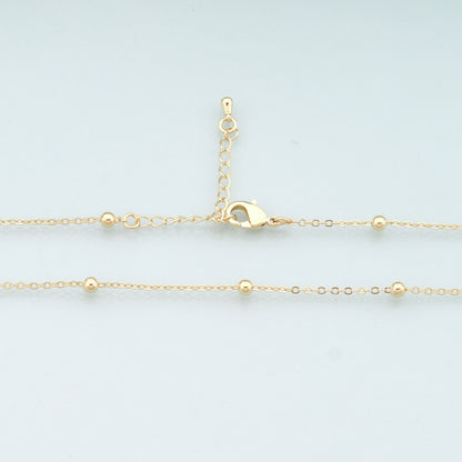 Gold Ball Chain,18K Gold Filled Ball for Necklace Bracelet DIY Jewelry Making Supply