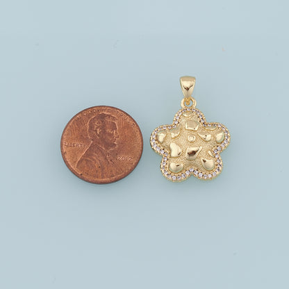 Gold Starfish Charms,18K Gold Filled Starfish Pendant,CZ Micro Pave Starfish Charm Bracelet Necklace for DIY Jewelry Making Supply