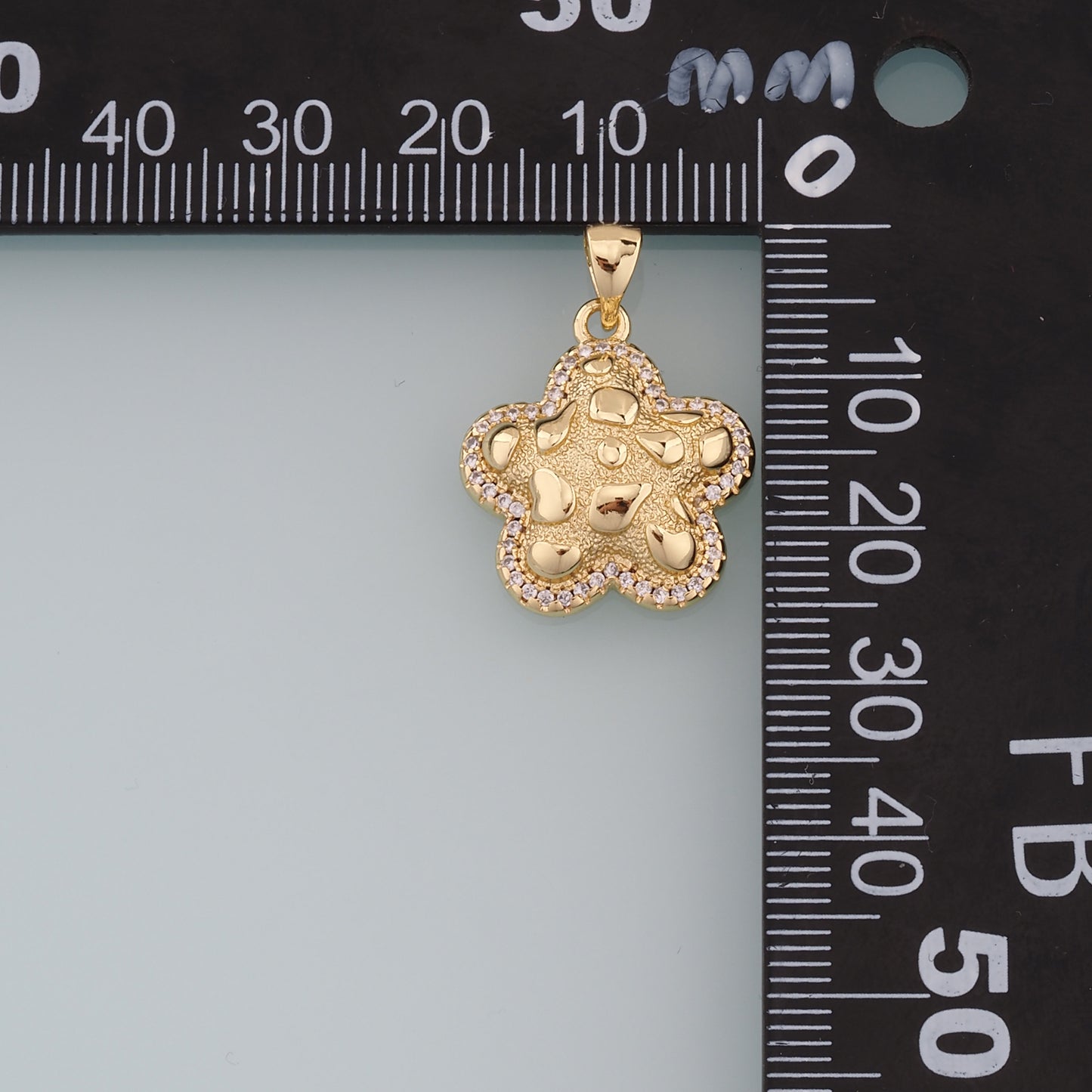 Gold Starfish Charms,18K Gold Filled Starfish Pendant,CZ Micro Pave Starfish Charm Bracelet Necklace for DIY Jewelry Making Supply