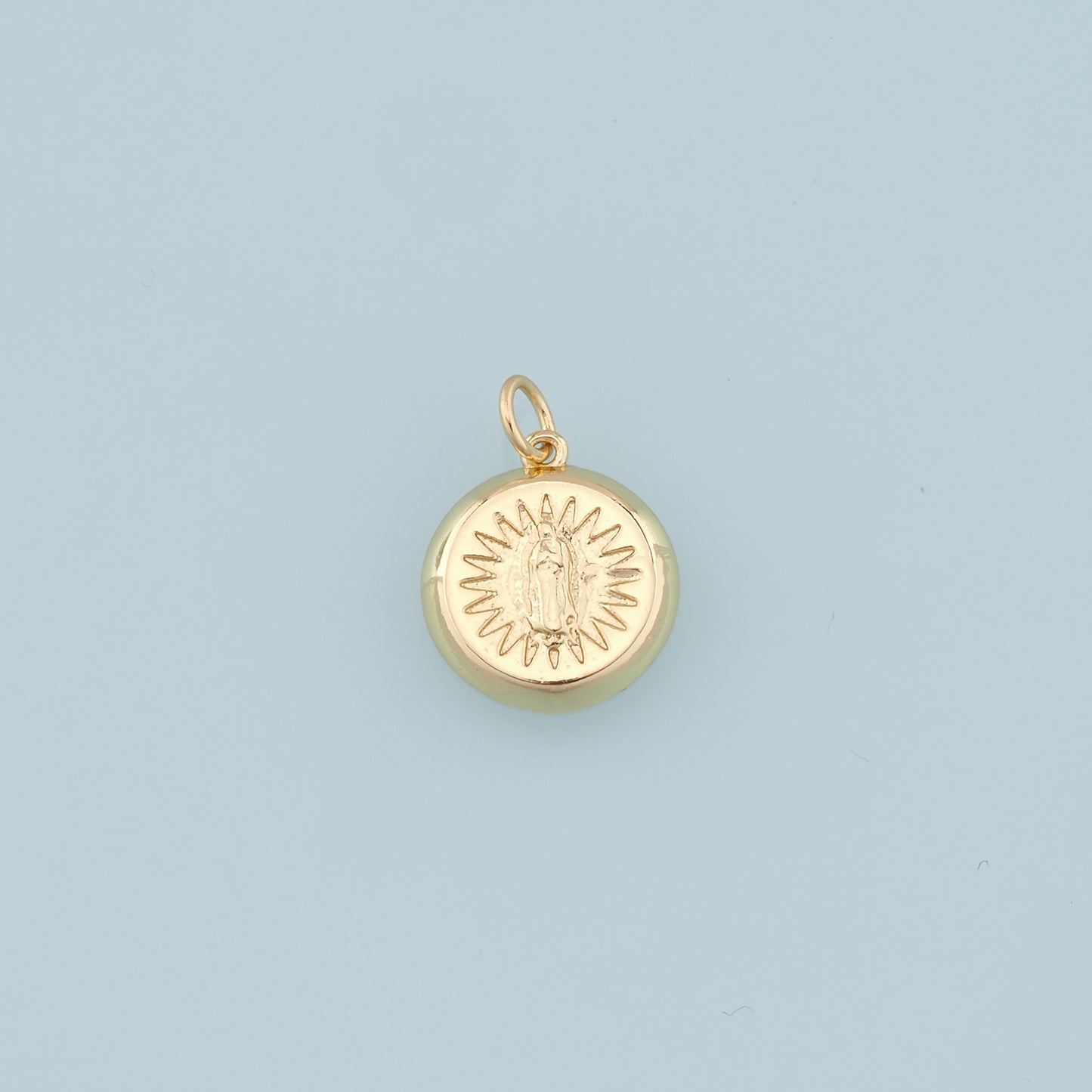 Gold Our Lady of Guadalupe Charms,18K Gold Filled virgin mary Pendant Charm Bracelet Necklace for DIY Jewelry Making Supply