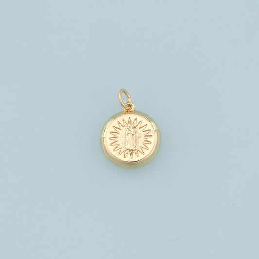 Gold Our Lady of Guadalupe Charms,18K Gold Filled virgin mary Pendant Charm Bracelet Necklace for DIY Jewelry Making Supply