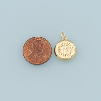 Gold Our Lady of Guadalupe Charms,18K Gold Filled virgin mary Pendant Charm Bracelet Necklace for DIY Jewelry Making Supply