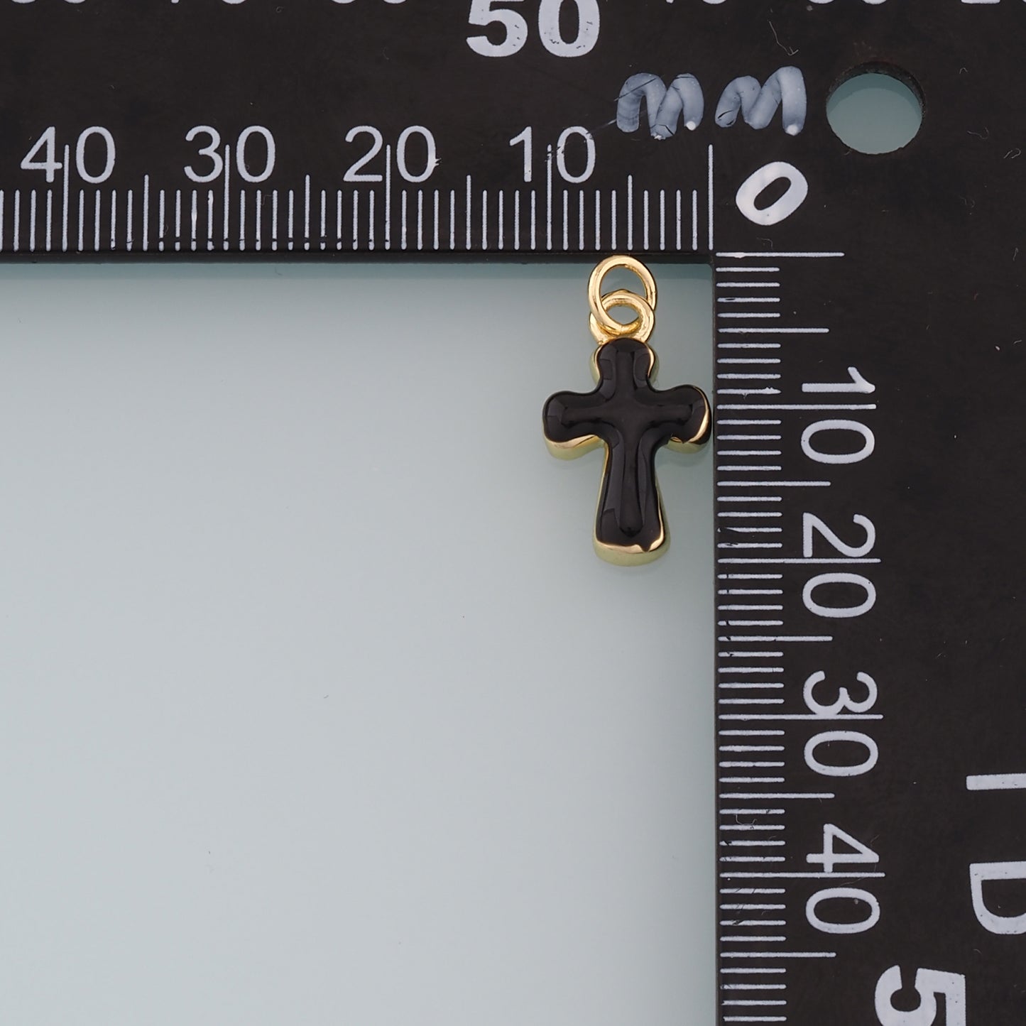 Gold Cross Charms,18K Gold Filled Enamel Cross Pendant,Protect Religious Charm Bracelet Necklace for DIY Jewelry Making Supply