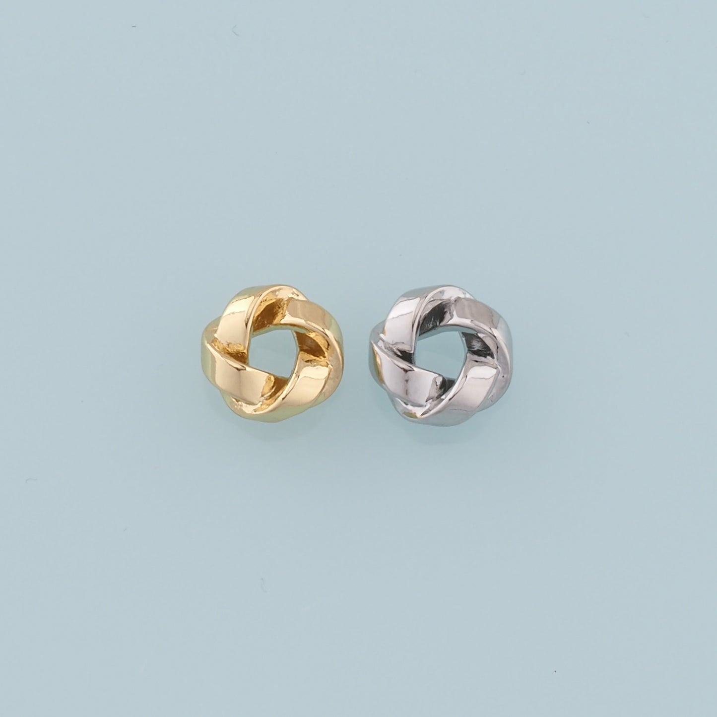 Gold Twist Knot Spacer Beads,18K Gold Filled Twist Knot Beads,Twist Charm Bracelet Necklace for DIY Jewelry Making Supply