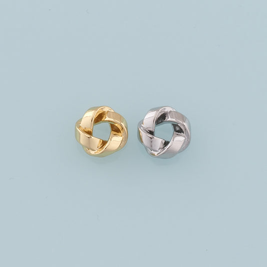 Gold Twist Knot Spacer Beads,18K Gold Filled Twist Knot Beads,Twist Charm Bracelet Necklace for DIY Jewelry Making Supply