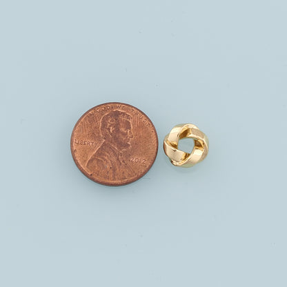 Gold Twist Knot Spacer Beads,18K Gold Filled Twist Knot Beads,Twist Charm Bracelet Necklace for DIY Jewelry Making Supply