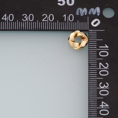 Gold Twist Knot Spacer Beads,18K Gold Filled Twist Knot Beads,Twist Charm Bracelet Necklace for DIY Jewelry Making Supply