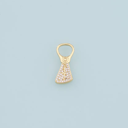 Gold Can Tab Charms,18K Gold Filled CZ Soda Pop Pull Pendant Charm Bracelet Necklace for DIY Jewelry Making Supply