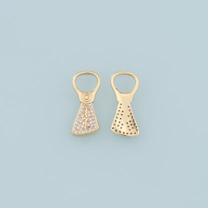 Gold Can Tab Charms,18K Gold Filled CZ Soda Pop Pull Pendant Charm Bracelet Necklace for DIY Jewelry Making Supply