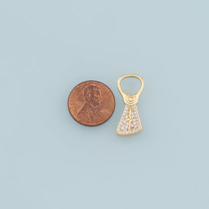 Gold Can Tab Charms,18K Gold Filled CZ Soda Pop Pull Pendant Charm Bracelet Necklace for DIY Jewelry Making Supply