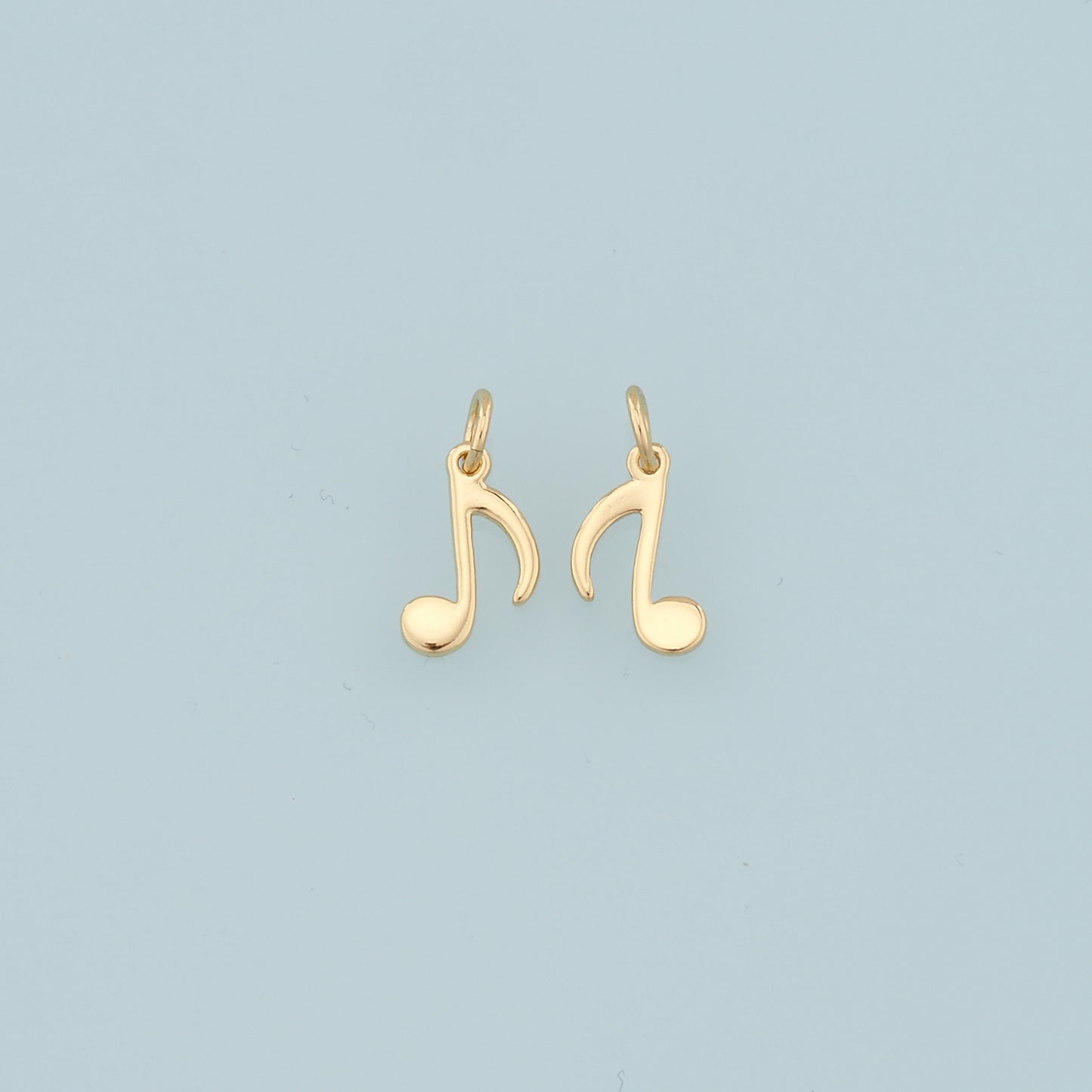 Gold Music Charms,18K Gold Filled Music Pendant,Note Charm Bracelet Necklace for DIY Jewelry Making Supply