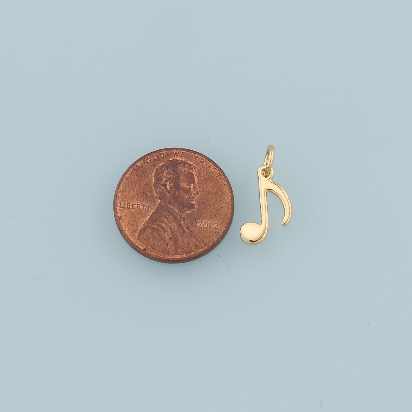 Gold Music Charms,18K Gold Filled Music Pendant,Note Charm Bracelet Necklace for DIY Jewelry Making Supply