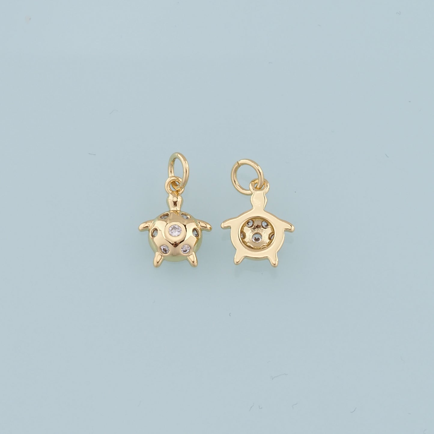 Gold Turtle Charms,18K Gold Filled Turtle Pendant,Turtle Charm Bracelet Necklace for DIY Jewelry Making Supply