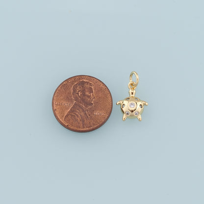 Gold Turtle Charms,18K Gold Filled Turtle Pendant,Turtle Charm Bracelet Necklace for DIY Jewelry Making Supply