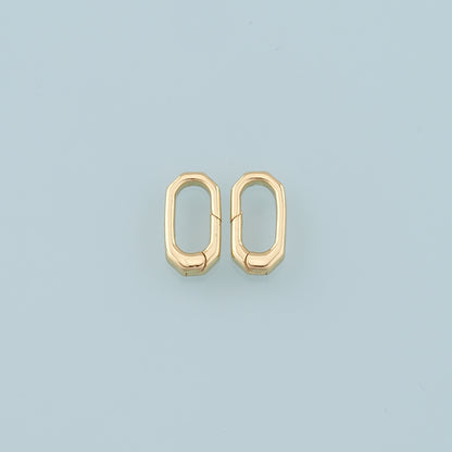 18K Gold Filled Oval Carabiner Clasp,Carabiner Lock Connector,Spring Push Gate for DIY Jewelry Finding Necklace Bracelet