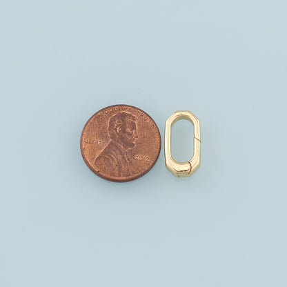 18K Gold Filled Oval Carabiner Clasp,Carabiner Lock Connector,Spring Push Gate for DIY Jewelry Finding Necklace Bracelet