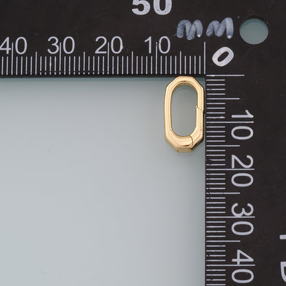 18K Gold Filled Oval Carabiner Clasp,Carabiner Lock Connector,Spring Push Gate for DIY Jewelry Finding Necklace Bracelet