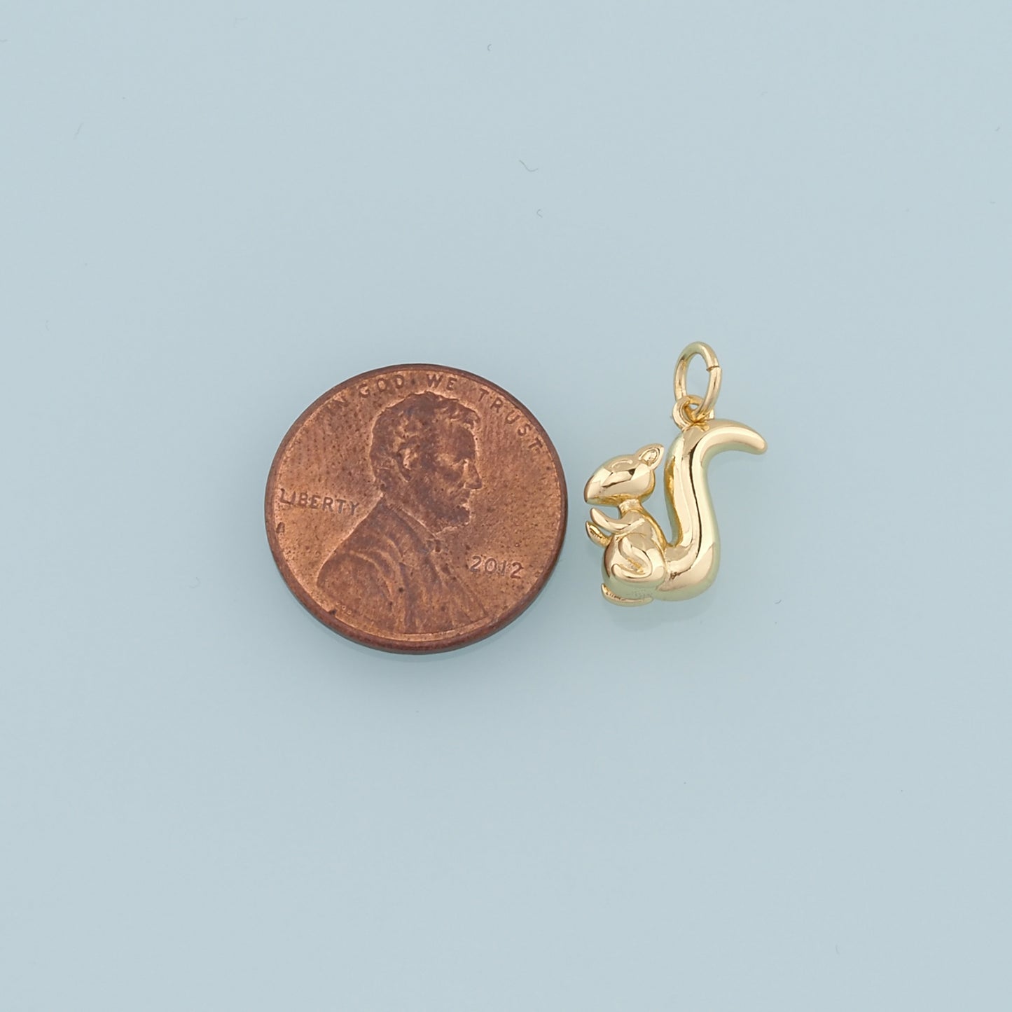 18K Gold Filled Fox Pendant,Fox Charm Bracelet Necklace for DIY Jewelry Making Supply