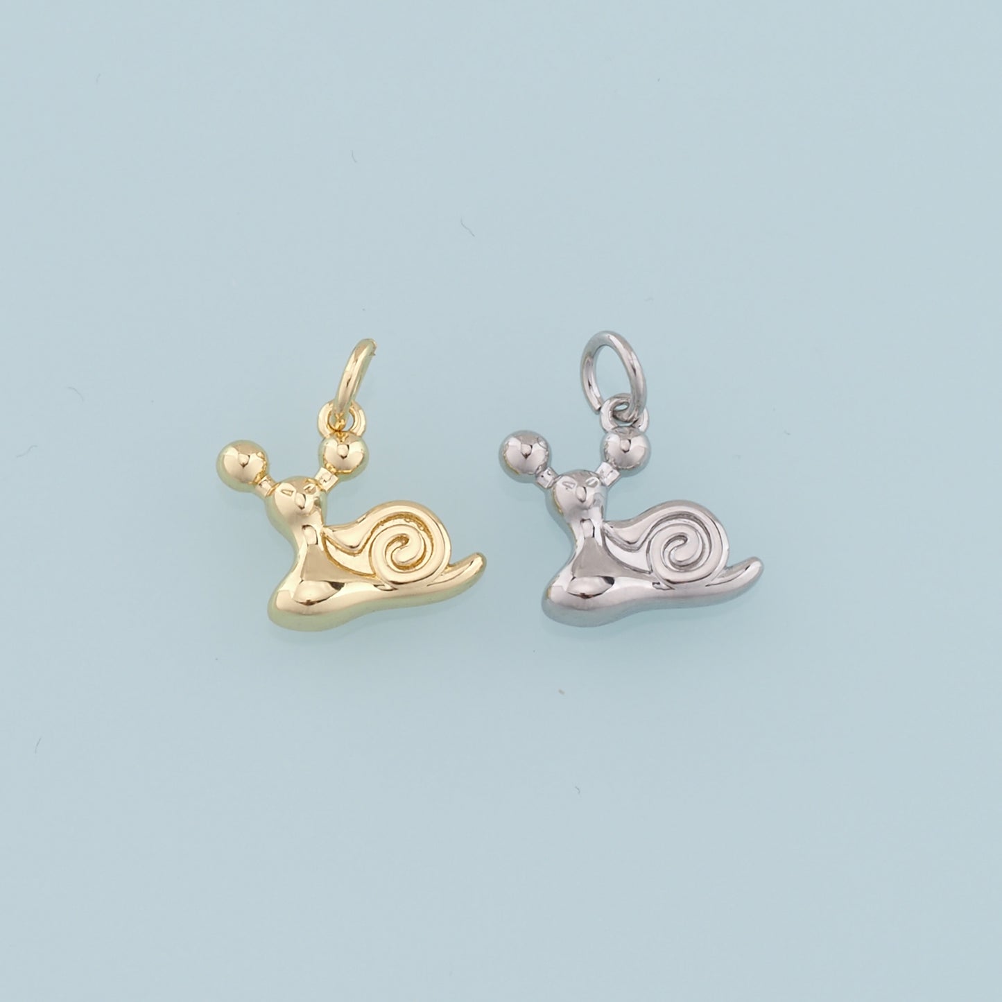 Gold Snails Charms,18K Gold Filled Snails Pendant,Snails Charm Bracelet Necklace for DIY Jewelry Making Supply