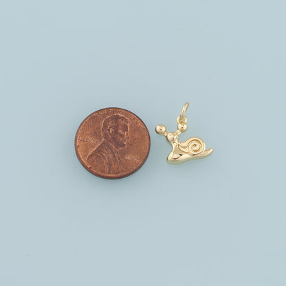 Gold Snails Charms,18K Gold Filled Snails Pendant,Snails Charm Bracelet Necklace for DIY Jewelry Making Supply