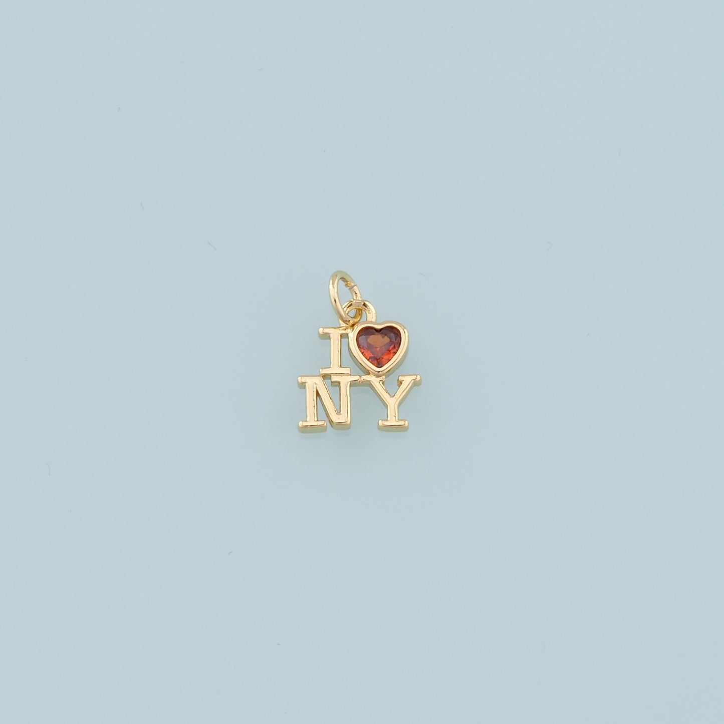 Gold love New York Charms,18K Gold Filled New York Pendant,New York Charm Bracelet Necklace for DIY Jewelry Making Supply