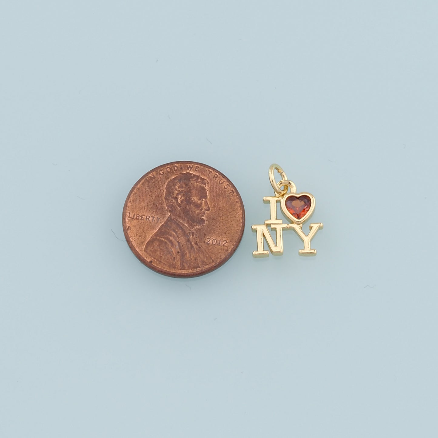 Gold love New York Charms,18K Gold Filled New York Pendant,New York Charm Bracelet Necklace for DIY Jewelry Making Supply