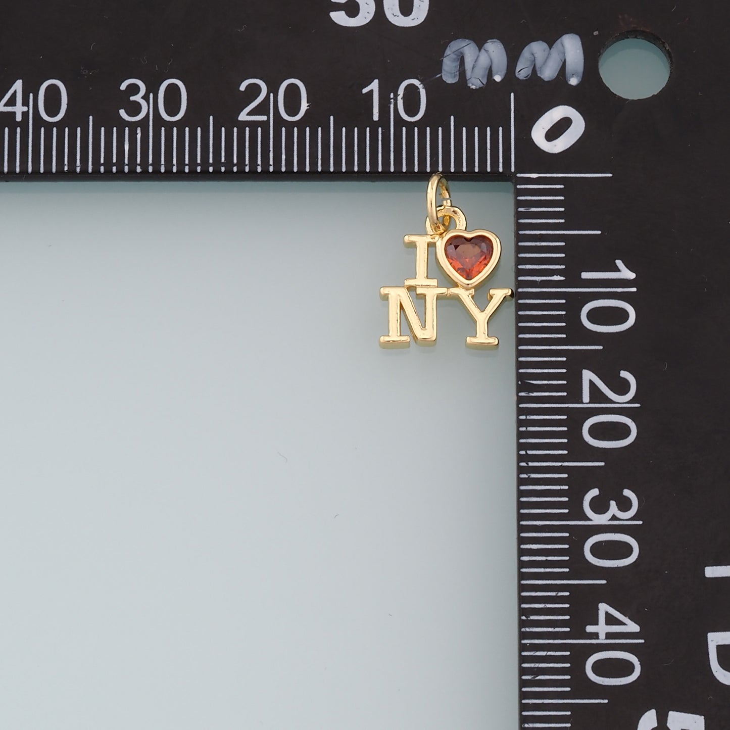 Gold love New York Charms,18K Gold Filled New York Pendant,New York Charm Bracelet Necklace for DIY Jewelry Making Supply