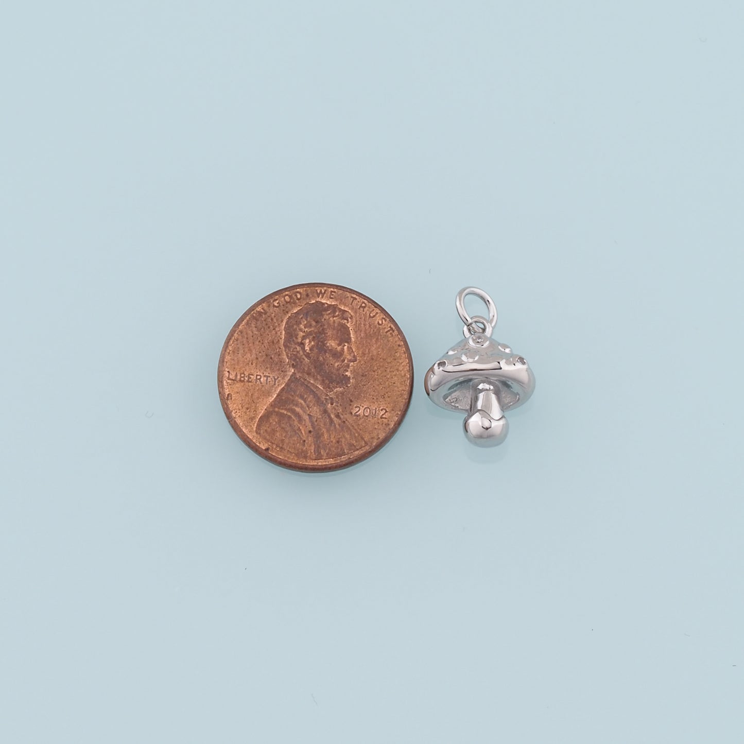 18K Gold Filled Mushroom Pendant,Mushroom Charm Bracelet Necklace for DIY Jewelry Making Supply