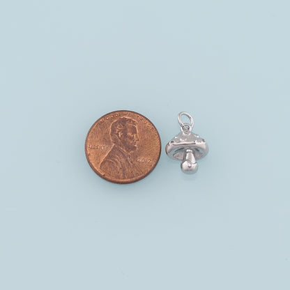 18K Gold Filled Mushroom Pendant,Mushroom Charm Bracelet Necklace for DIY Jewelry Making Supply