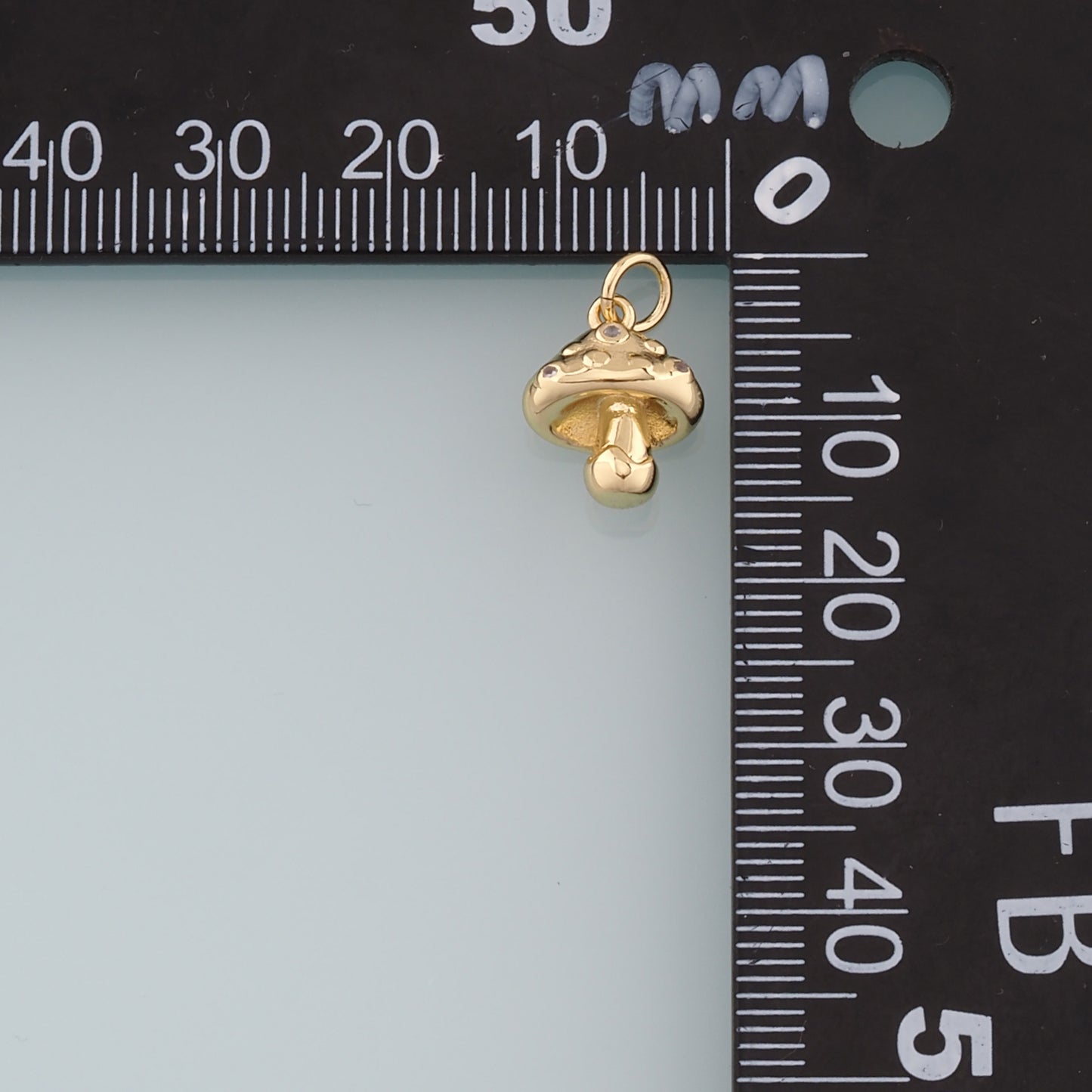 18K Gold Filled Mushroom Pendant,Mushroom Charm Bracelet Necklace for DIY Jewelry Making Supply